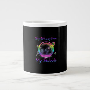 Stay 6ft Away From My Bubble Newfoundland Dog Gift Large Coffee Mug