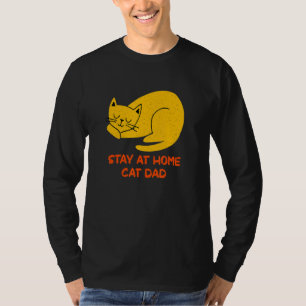 Stay at Home Cat Dad Cat Father's Day Kitten Par T-Shirt