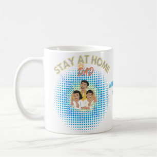 Stay At Home Dad With Kids Family Head Coffee Mug
