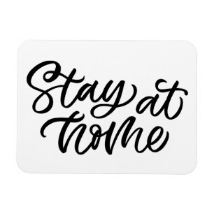 Stay At Home Fancy Font Magnet