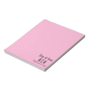 Stay At Home Mom Memories Over Money Notepad