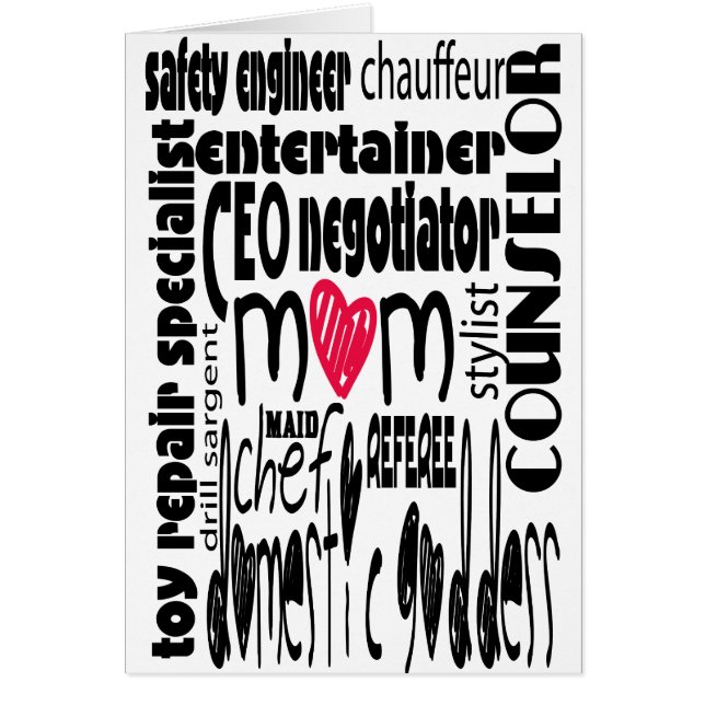 Stay at home Mum, job description (Front)