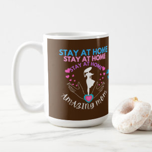 Stay At Home Mum Mother Wife Brown Modern Chic Coffee Mug