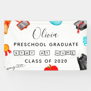 “Stay at Home“ Preschool Graduation 2020 Banner