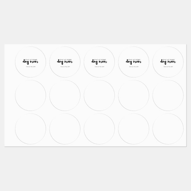 Stay At Home This is the Way Dog Mum Card Star Sti (Sheet)