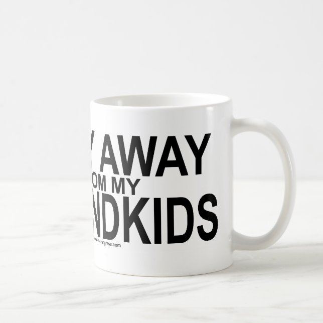 Stay Away From My Grandkids Standard Coffee Cup (Right)