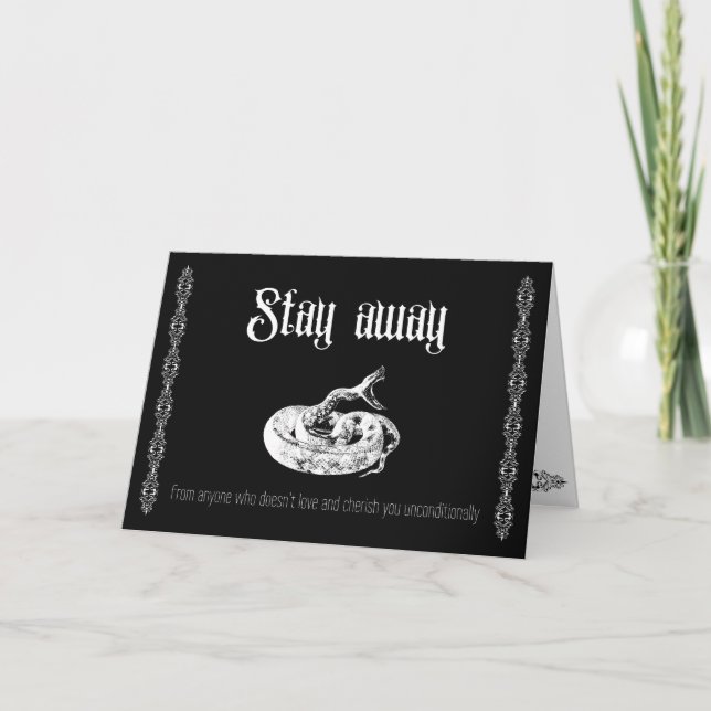 Stay away- Goth Valentine's Card (Front)