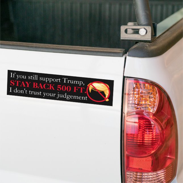 Stay Back! Bumper Sticker (On Truck)