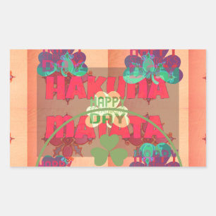 Stay Blessed Happy St Patrick's Day Hakuna Matata Rectangular Sticker