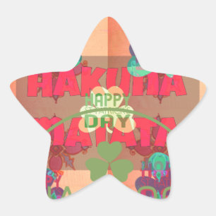 Stay Blessed Happy St Patrick's Day Hakuna Matata  Star Sticker