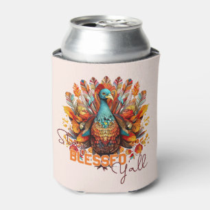 Stay Blessed Y'all with Colourful Turkey Can Cooler