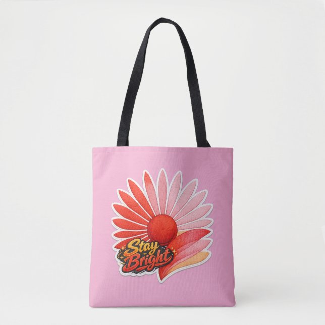 🌸 Stay Bright Daisy Tote Bag (Front)
