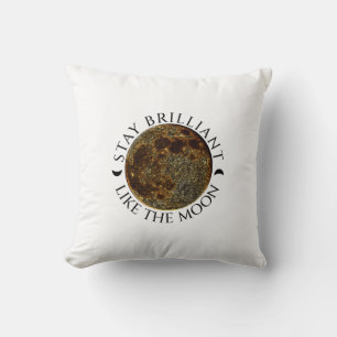 Stay Brilliant Like the Moon – Celestial White Cushion