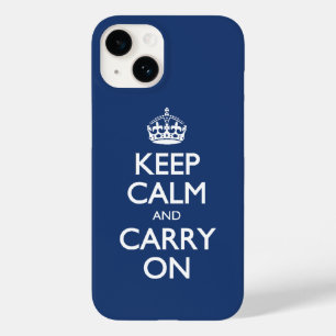 Stay Calm and Carry On with this Cobalt Blue Case-Mate iPhone 14 Case
