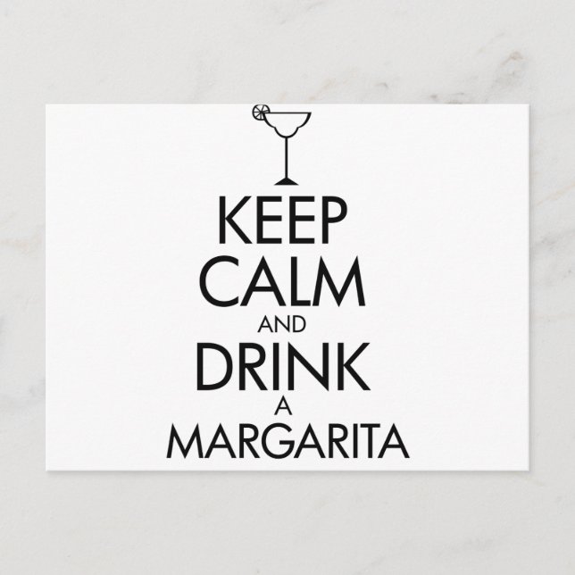 Stay Calm Margarita T-shirt Postcard (Front)