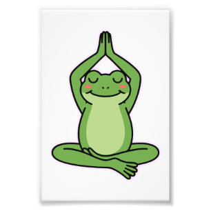 Stay Calm, Stay Froggy – Cute Zen Meditation Frog Photo Print