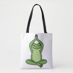 Stay Calm, Stay Froggy – Cute Zen Meditation Frog Tote Bag