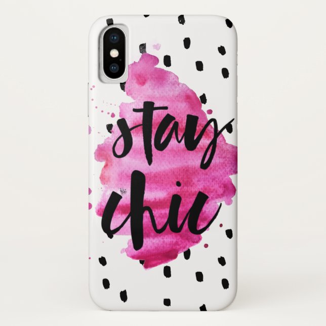 Stay Chic Hot Pink | iPhone  case (Back)