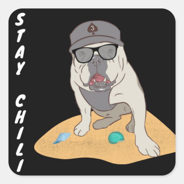 Stay Chilli Square Sticker (Front)