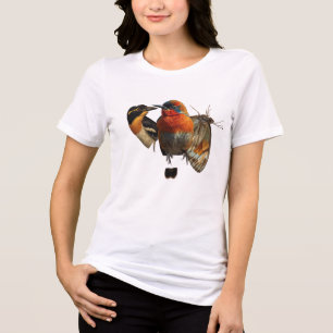 Stay Chirp Aesthetic Bird AI Graphic Women T-Shirt Tri-Blend Shirt