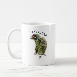 Stay Chirp Artistic Bird Illustration Coffee Mug