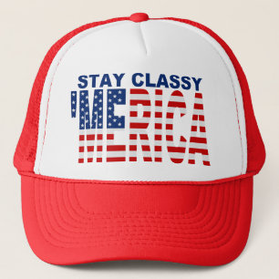 Stay Classy 'MERICA Black Snapback Trucker Hat