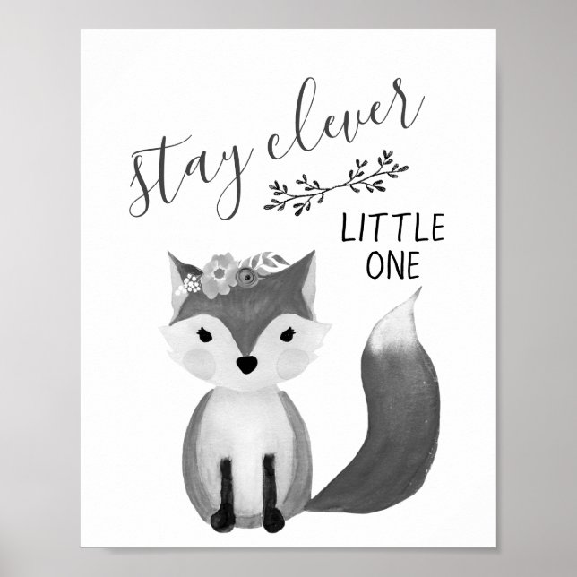 Stay Clever Nursery Wall Art (Front)