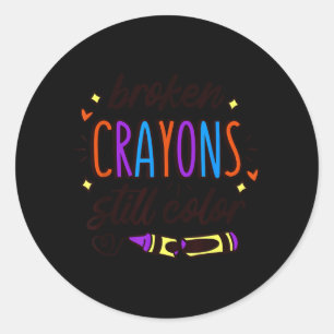 Stay Colourful Mental Health Awareness Quote Classic Round Sticker