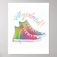 Stay Colourful Tie-dye high-top sneakers design