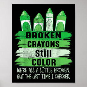 Stay Colourful Women Men Mental Health Awareness Poster