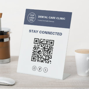 Stay Connected Dental Office Dentist Logo Pedestal Sign