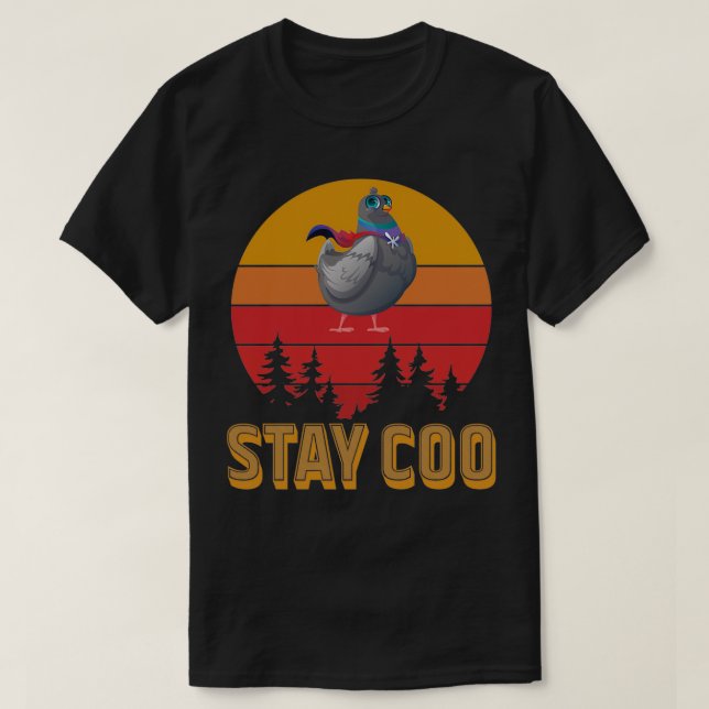 Stay Coo Vintage Pigeon 56 T-Shirt (Design Front)