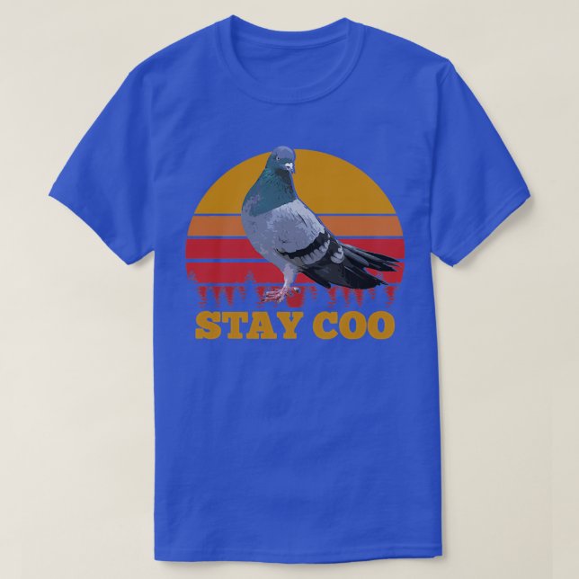 Stay Coo Vintage Pigeon 74 T-Shirt (Design Front)