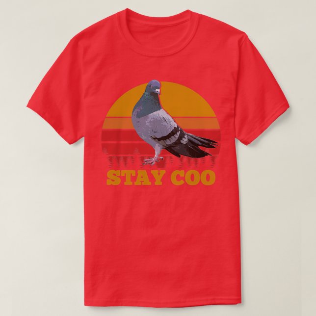 Stay Coo Vintage Pigeon T-Shirt (Design Front)
