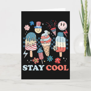Stay Cool 4th Of July Usa Popsicle Ice Cream Ameri Card
