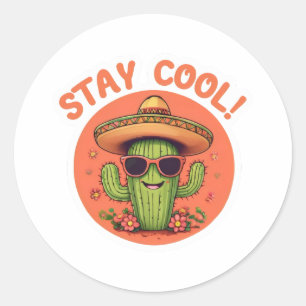 Stay cool. classic round sticker