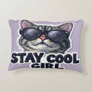 Stay Cool Girl Decorative Cushion