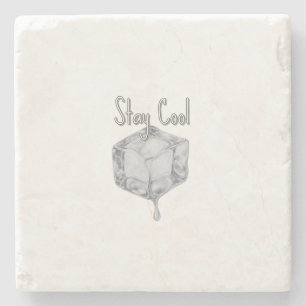 Stay Cool Melting Ice Cube Stone Coaster