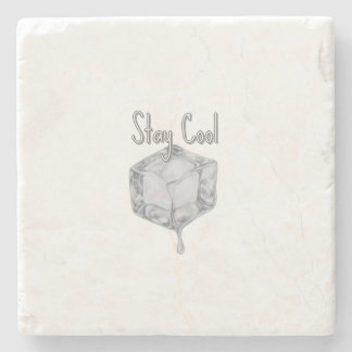 Stay Cool Melting Ice Cube  Stone Coaster