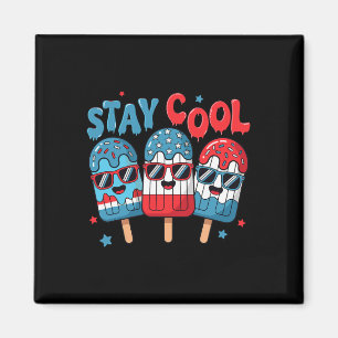 Stay Cool Popsicle 4th Of July American Flag Boys Magnet