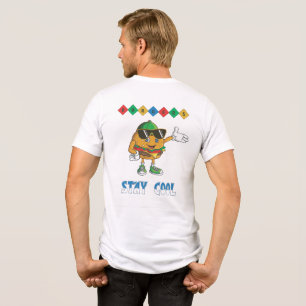  Stay Cool Retro Burger Cartoon  Tri-Blend Shirt