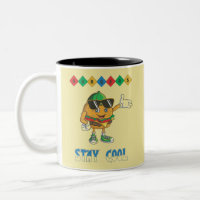 Stay Cool Retro Burger Cartoon