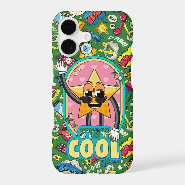 Stay Cool Star – Retro Comic Pop Case (Back)