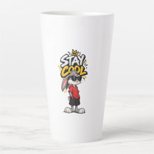 Stay Cool Street Style Rabbit Graphic – Funny Urba Latte Mug