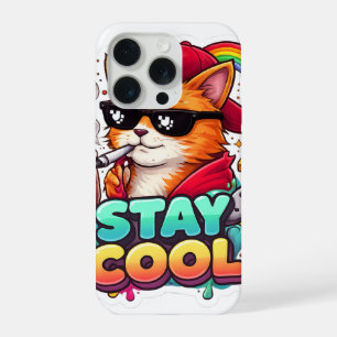 Stay Cool Vibes – Chill Cat Streetwear  iPhone 15 Pro Case