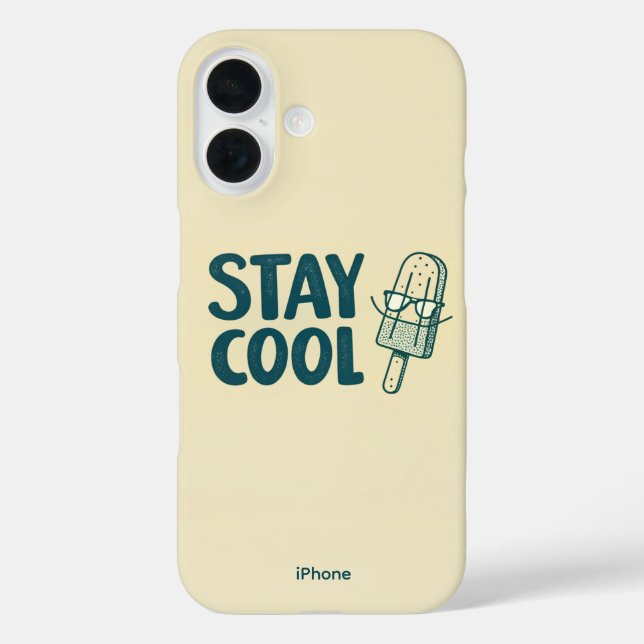 Stay Cool Vibes iPhone 16 Case (Back)