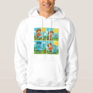 Stay Cool with AQUNY – Hydration Hero Soccer Comic Hoodie
