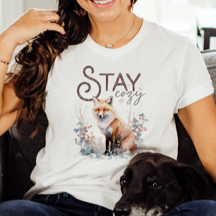 Stay Cosy Woodland Fox Christmas T-Shirt