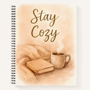 Stay Cozy Watercolor Notebook - Hygge Inspired
