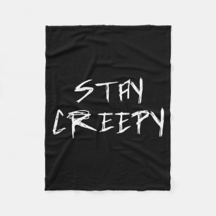 Stay Creepy Emo Goth Halloween Funny Fleece Blanket